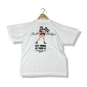 Vintage Screen Stars T Shirt Mens XL Long Beach Grand Prix 1997 Feelin Lucky